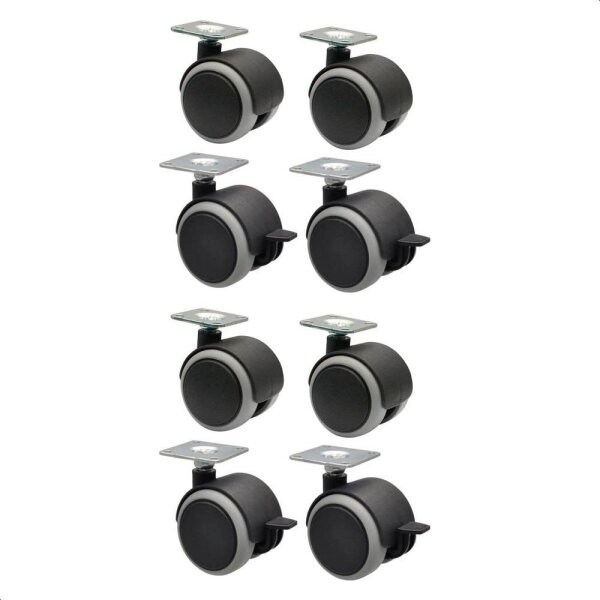 WAGNER® design yourself Rollen für Schränke und Regale RO 0724, 8 St.