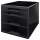 LEITZ Schubladenbox CUBE Duo Colour  schwarz/grau 52521095, DIN A4 mit 4 Schubladen, 1 St.
