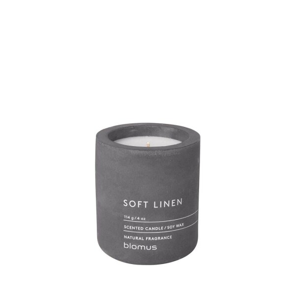 blomus Duftkerze SOFT LINEN grau Baumwolle, 1 St.