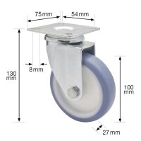 WAGNER® design yourself Apparate-Lenkrolle RO 1700 grau