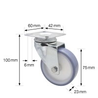 WAGNER® design yourself Apparate-Lenkrolle RO 1775 grau