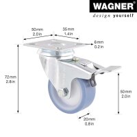 WAGNER® design yourself Apparate-Lenkrolle ECO RO...
