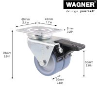 WAGNER® design yourself Apparate-Doppel-Lenkrolle ECO...