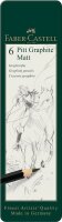 FABER-CASTELL Pitt Graphite Matt Graphitstifte schwarz, 6...
