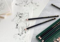 FABER-CASTELL Pitt Graphite Matt Graphitstifte schwarz, 6 St.