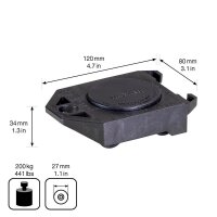 WAGNER® design yourself Möbelroller-Set MM 3113 schwarz 12,0 x 8,0 x 3,4 cm