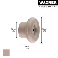 WAGNER® design yourself Garderobenhaken DOT GH 0221 mit 1 Haken taupe, 1 St.
