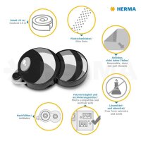 HERMA Klebebiene® Kleberoller wieder ablösbar, 1 St.