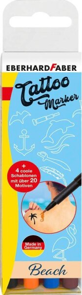 EBERHARD FABER Beach Tattoostifte farbsortiert 1,0 - 5,0 mm, 4 St.
