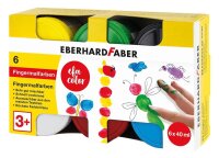 EBERHARD FABER EFA Color Fingerfarben farbsortiert 6x...