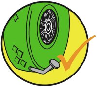 WAGNER® design yourself Schubkarrenrad Vollgummi RO 8402 grün