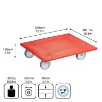 WAGNER® design yourself Transportroller MM 1397 braun 49,0 x 59,0 x 14,0 cm bis 400,0 kg