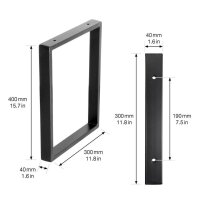 WAGNER® design yourself ST 5140 Tischbein schwarz , 2...