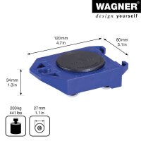 WAGNER® design yourself Transportroller ROLLY MM 3171 blau 7,9 x 11,7 x 3,4 cm bis 200,0 kg