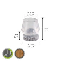 WAGNER® design yourself EH 0555 Stuhlbeinkappen Kunststoff Ø 1,4-1,7 cm, 4 St.