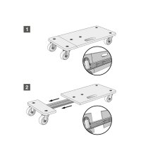WAGNER® design yourself Transportroller MM 1331 ausziehbar birke 58,7 x 85,7 x 29,0 x 11,0 cm bis 200,0 kg