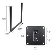 WAGNER® design yourself ST 5013 Tischbein schwarz , 2 St.