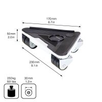 WAGNER® design yourself Transportroller MM 1199 schwarz 17,0 x 23,0 x 5,0 cm bis 250,0 kg