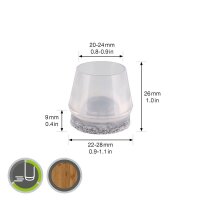 WAGNER® design yourself EH 0564 Stuhlbeinkappen Kunststoff Ø 2,2-2,8 cm, 4 St.