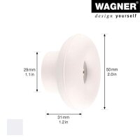 WAGNER® design yourself Garderobenhaken DOT GH 0214 mit 1 Haken grau, 1 St.