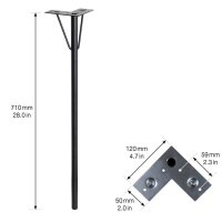 WAGNER® design yourself SA 8471 Tischbein schwarz , 4...