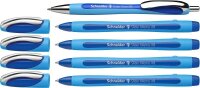 AKTION: Schneider Kugelschreiber Slider Memo hellblau/dunkelblau, Schreibfarbe: blau, 4 St. + GRATIS Schneider Kugelschreiber Slider Rave XB blau