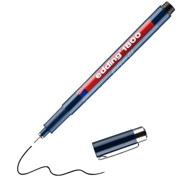 edding 1800 profipen 0.1 Fineliner schwarz 0,25 mm, 1 St.
