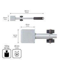 WAGNER® design yourself Möbelheber  MM 4121 silber 6,5 cm³ 38,0 cm