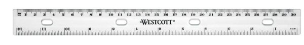 WESTCOTT Lineal 31,0 cm, transparent