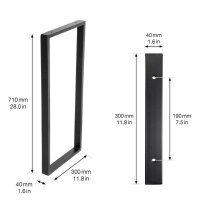 WAGNER® design yourself ST 5170 Tischbein schwarz , 2...