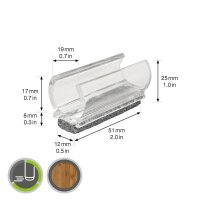 WAGNER® design yourself EH 0692 Klemmschalengleiter Kunststoff Ø 1,9 cm, 4 St.