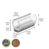 WAGNER® design yourself EH 0691 Klemmschalengleiter Kunststoff Ø 1,6 cm, 4 St.