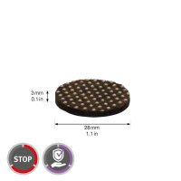 WAGNER® design yourself EH 0128 Anti-Rutsch-Pads Stoff Ø 2,8 cm, 12 St.