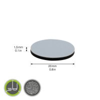 WAGNER® design yourself EH 1120 PFTE-Gleiter Kunststoff Ø 2,0 cm, 16 St.