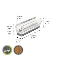 WAGNER® design yourself EH 0690 Klemmschalengleiter Kunststoff Ø 1,2 cm, 4 St.