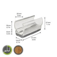 WAGNER® design yourself EH 0693 Klemmschalengleiter Kunststoff Ø 2,2 cm, 4 St.