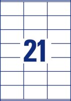 AVERY Zweckform Etiketten 3481 weiß 70,0 x 41,0 mm, 100 Blatt