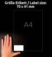 AVERY Zweckform Etiketten 3481 weiß 70,0 x 41,0 mm, 100 Blatt