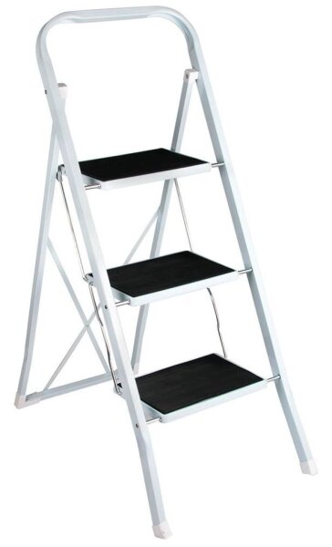 SZ Metall Klapptritt weiß 3 Stufen, H: 105,0 cm