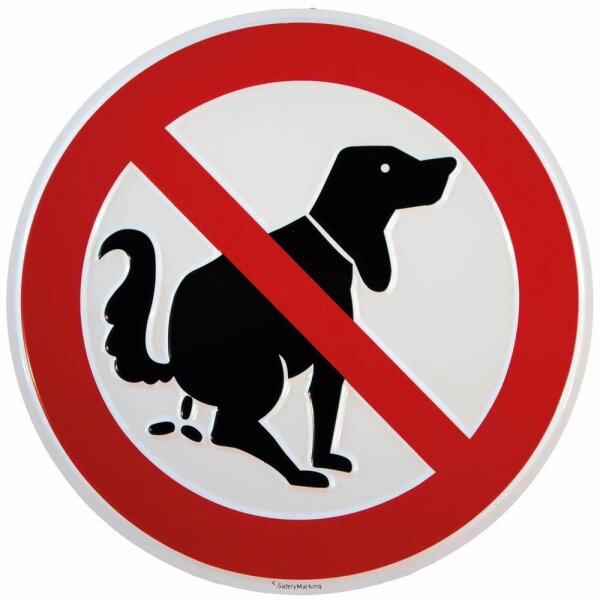 SafetyMarking® Verbotsschild "Hier kein Hundeklo" rund 20,0 cm, 1 St.