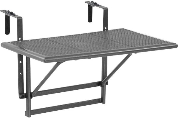greemotion Balkonhängetisch rechteckig Stahl grau 60,0 x 40,0 x 56,0 cm, 1 St.