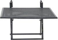 greemotion Balkonhängetisch rechteckig Stahl grau 60,0 x 40,0 x 56,0 cm, 1 St.