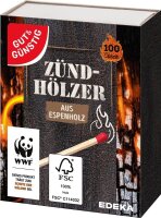 GUT&GÜNSTIG Streichhölzer TM-55 braun, 3x...