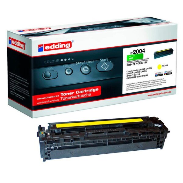 edding EDD-2004  gelb Toner kompatibel zu HP 125A; Canon 716 Y(CB542A; 1977B002AA)