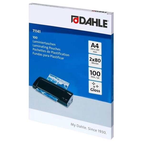 DAHLE Laminierfolien glänzend für A4 80 micron, 100 St.