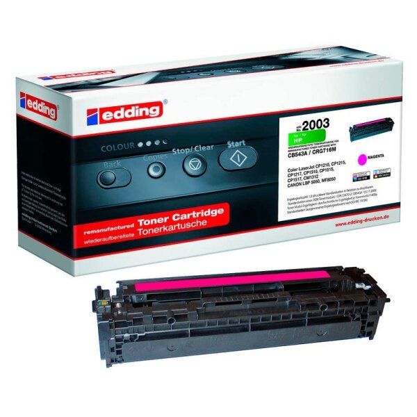edding EDD-2003  magenta Toner kompatibel zu HP 125A; Canon 716 M(CB543A; 1978B002AA)