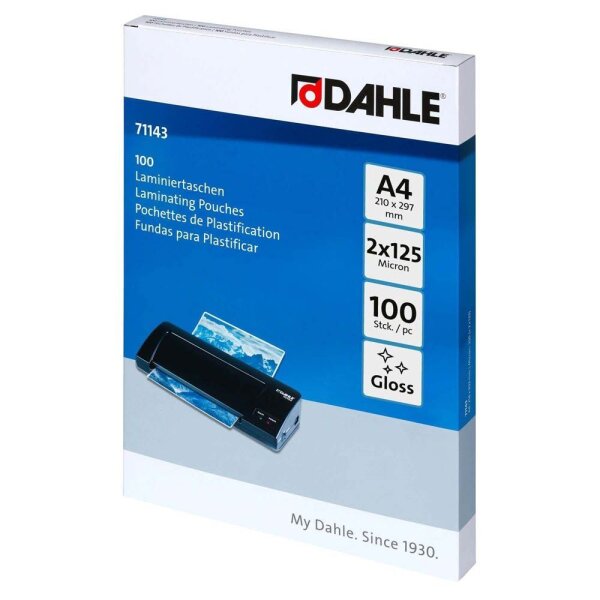 DAHLE Laminierfolien glänzend für A4 125 micron, 100 St.