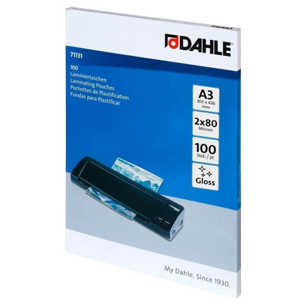 DAHLE Laminierfolien glänzend für A3 80 micron, 100 St.