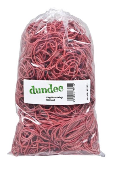 dundee Gummiringe rot, Ø 5,0 cm, 500,0 g