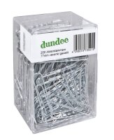 dundee Aktenklammern silber glanzverzinkt, 200 St.